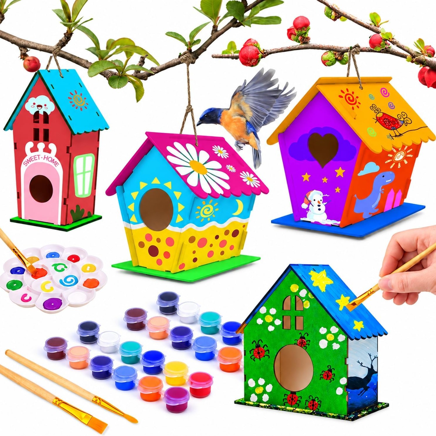 Birdhouse Painting Kit 4 Pack