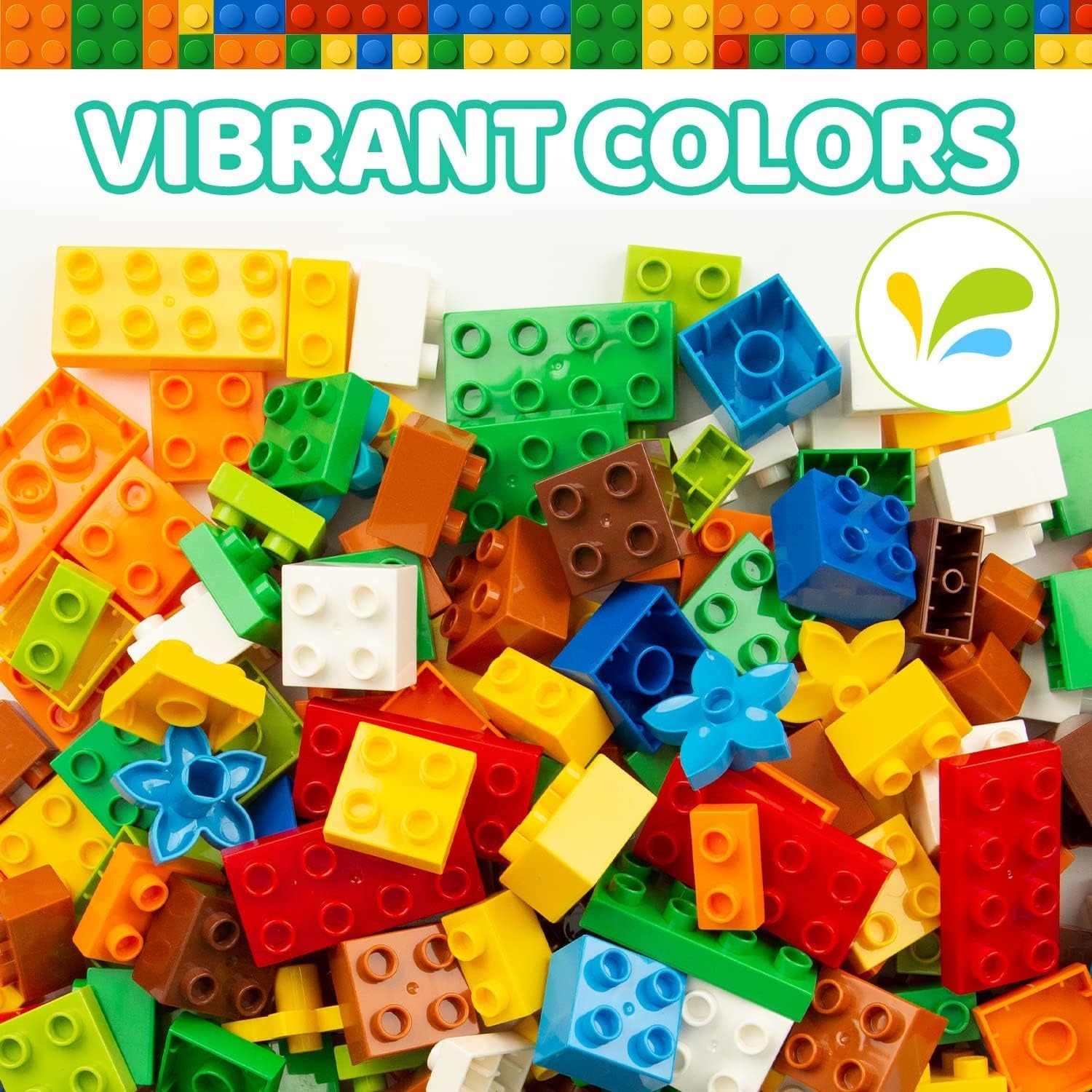 Large Building Blocks 81 Piece Set with Base Plates