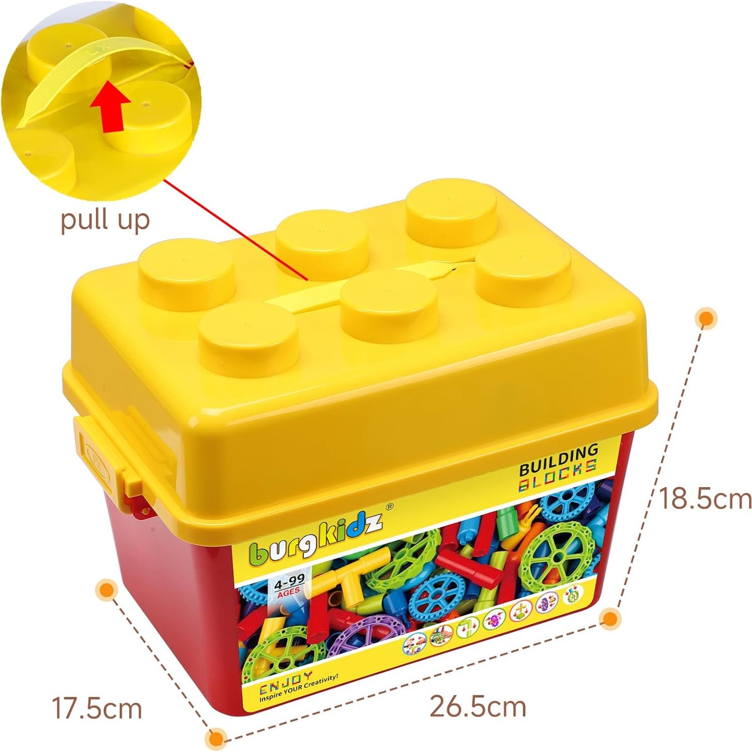 188 Piece Pipe Building Set with Wheels and Storage Box