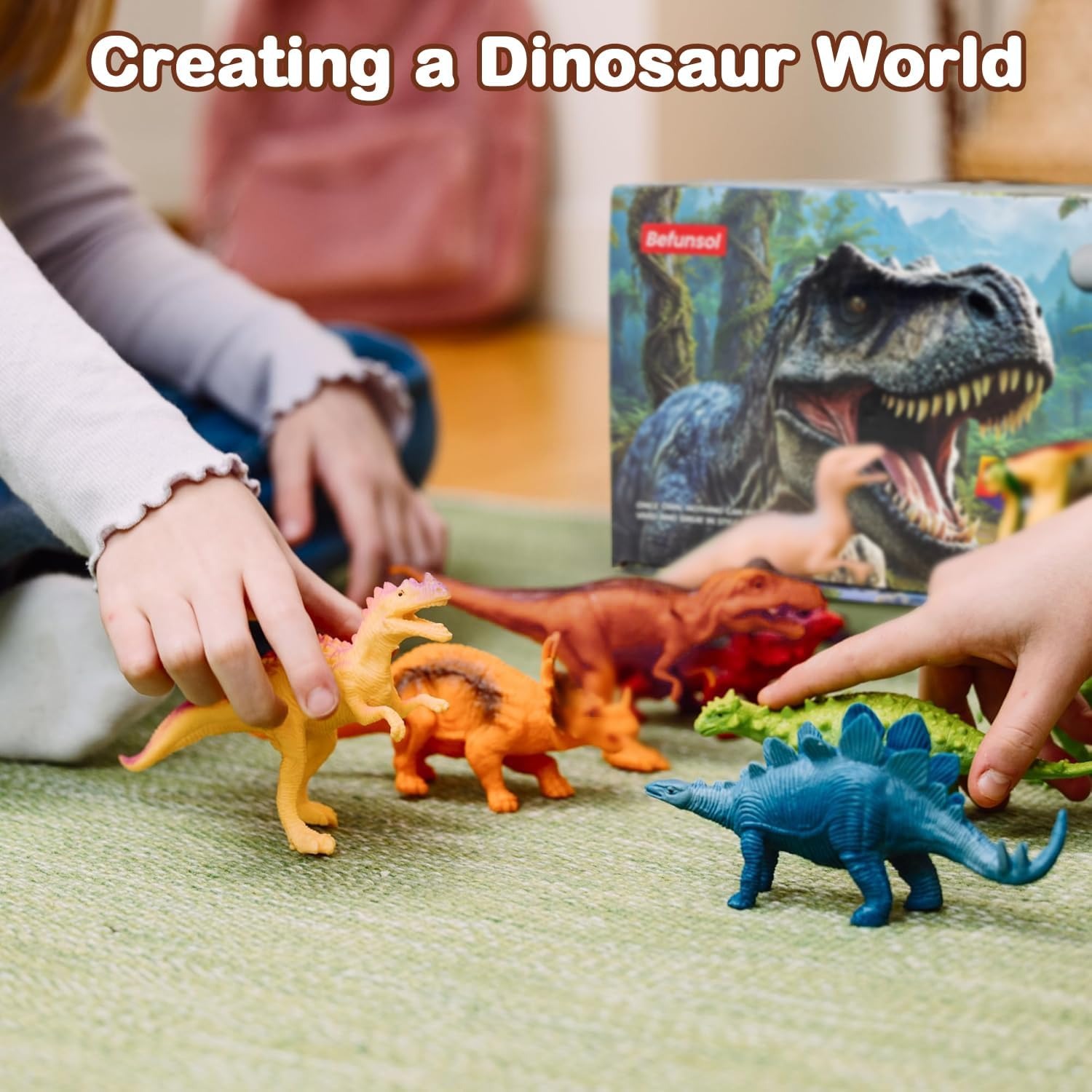 Dinosaur Figures 12 Pack Realistic Toy Dinosaur Set