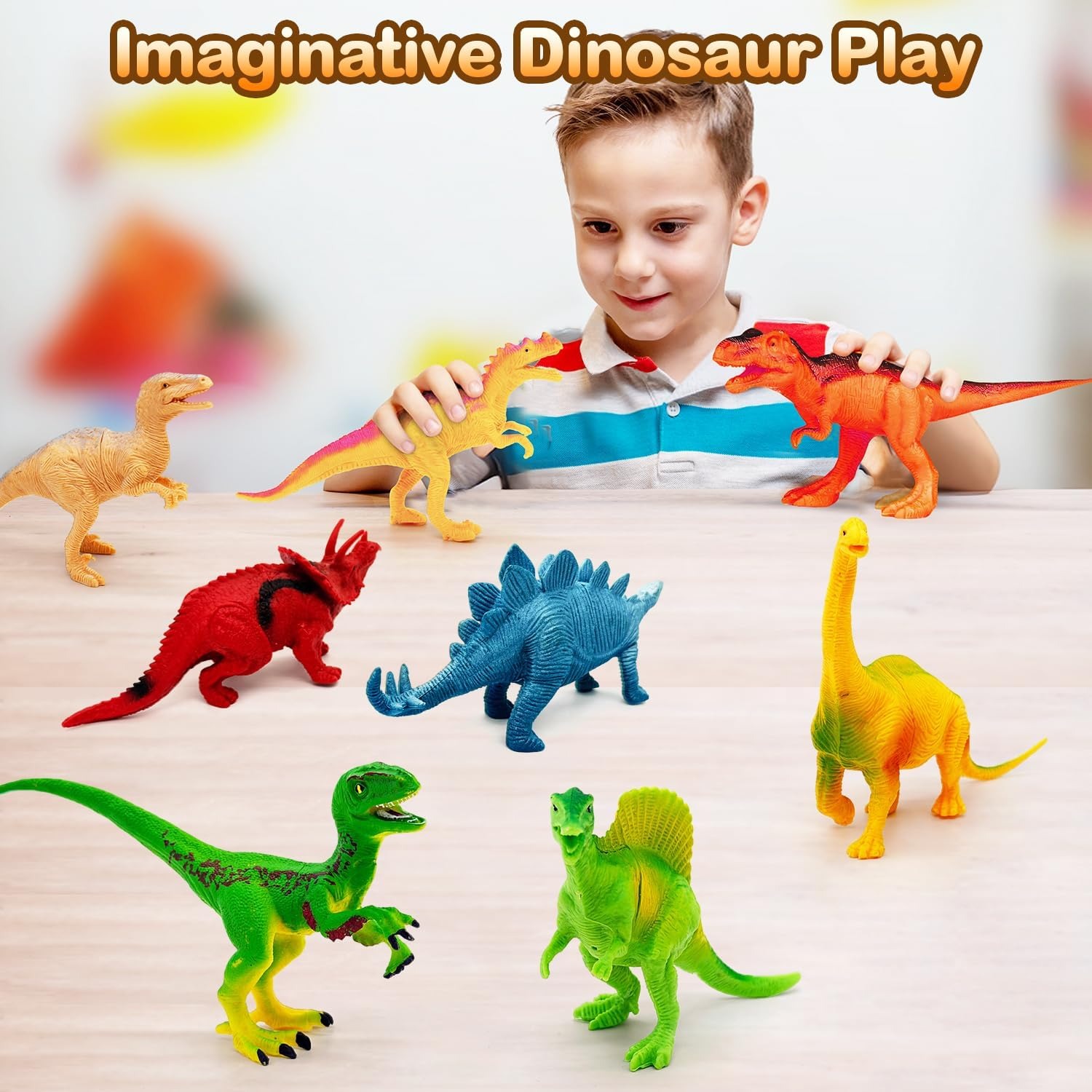 Dinosaur Figures 12 Pack Realistic Toy Dinosaur Set
