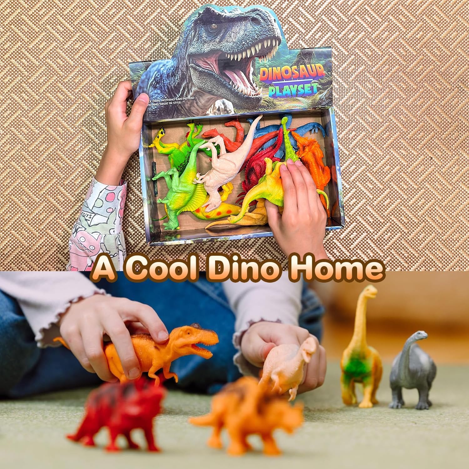 Dinosaur Figures 12 Pack Realistic Toy Dinosaur Set