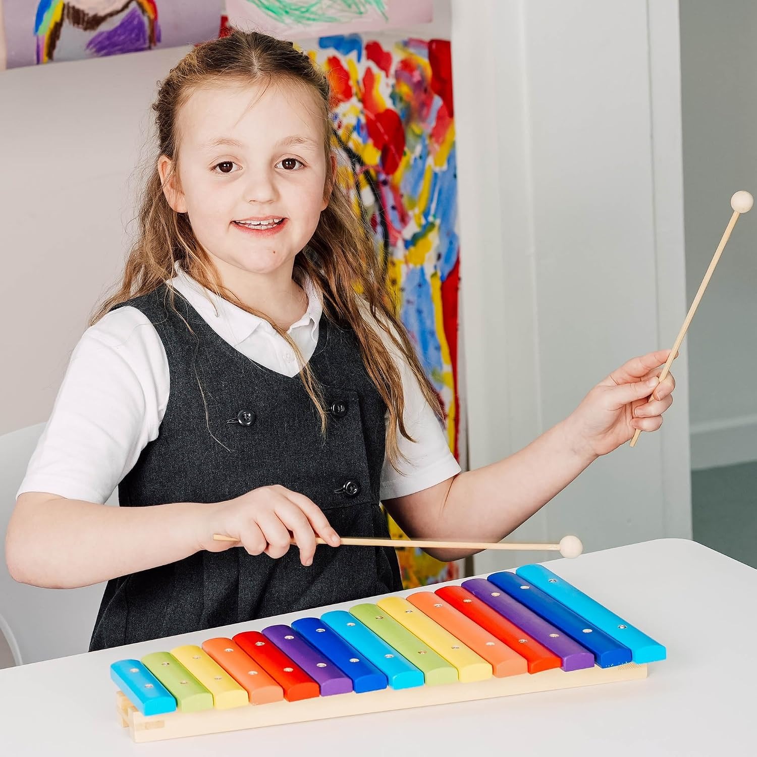 15 Note Rainbow Xylophone with Beaters: image 6
