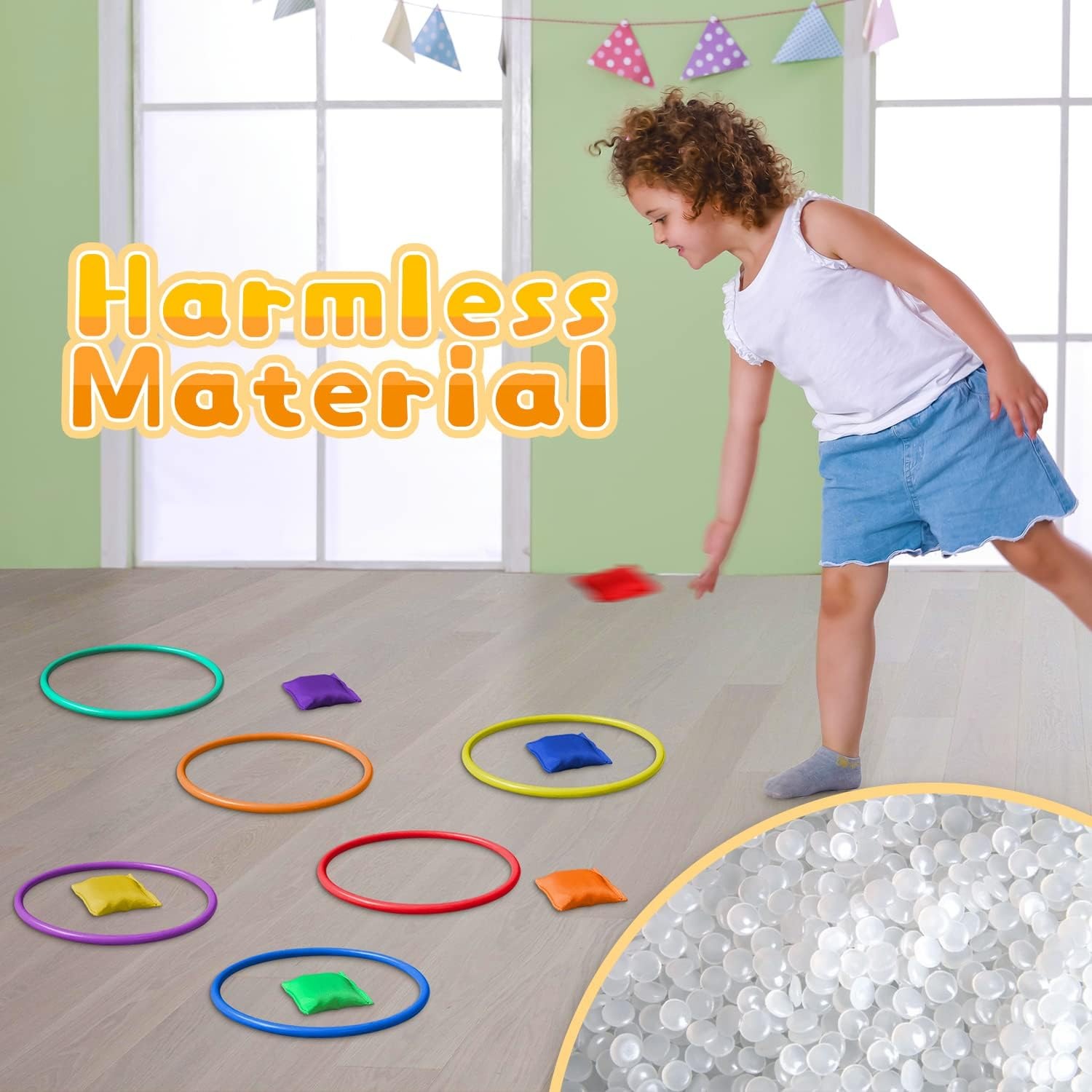 3-in-1 Carnival Games Set with Cones, Rings and Bean Bags