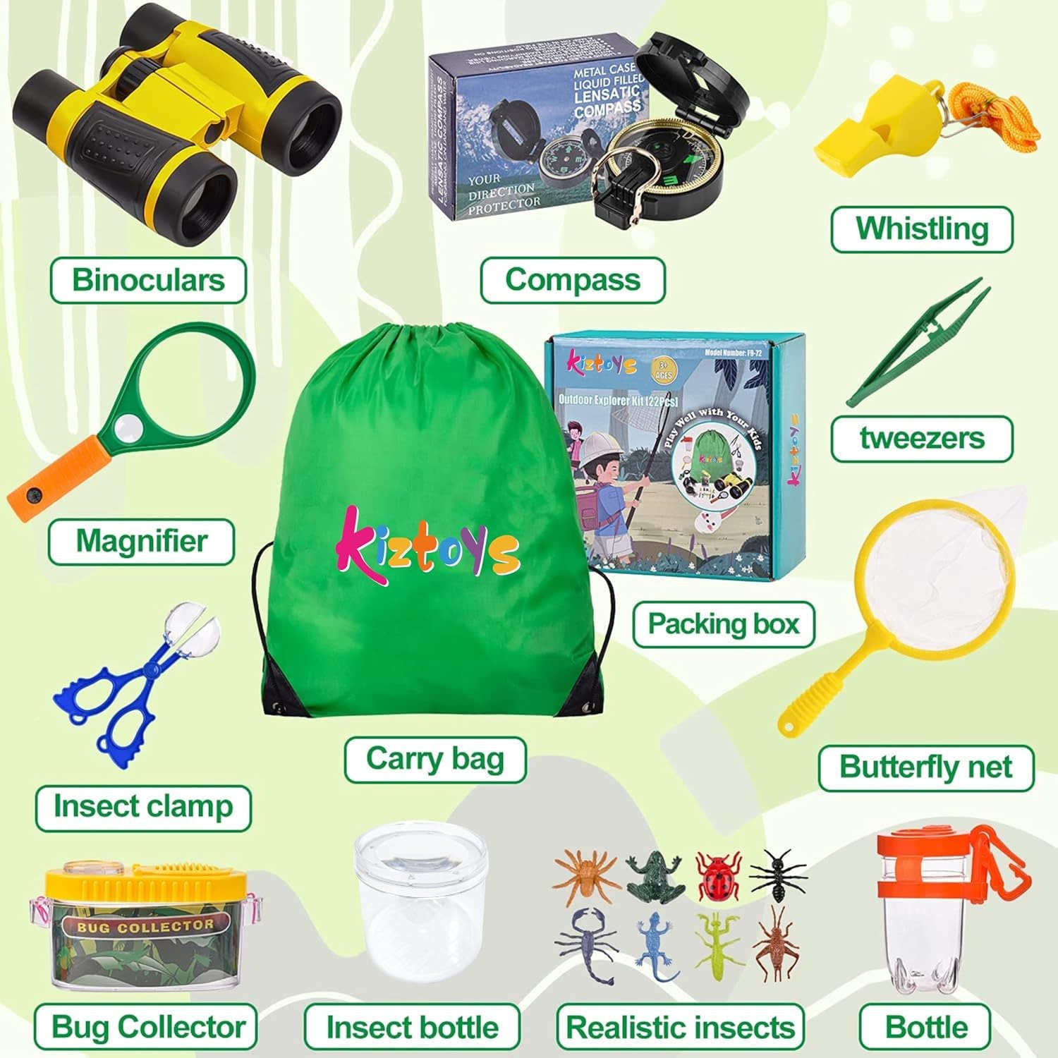 22-Piece Outdoor Explorer Kit for Kids