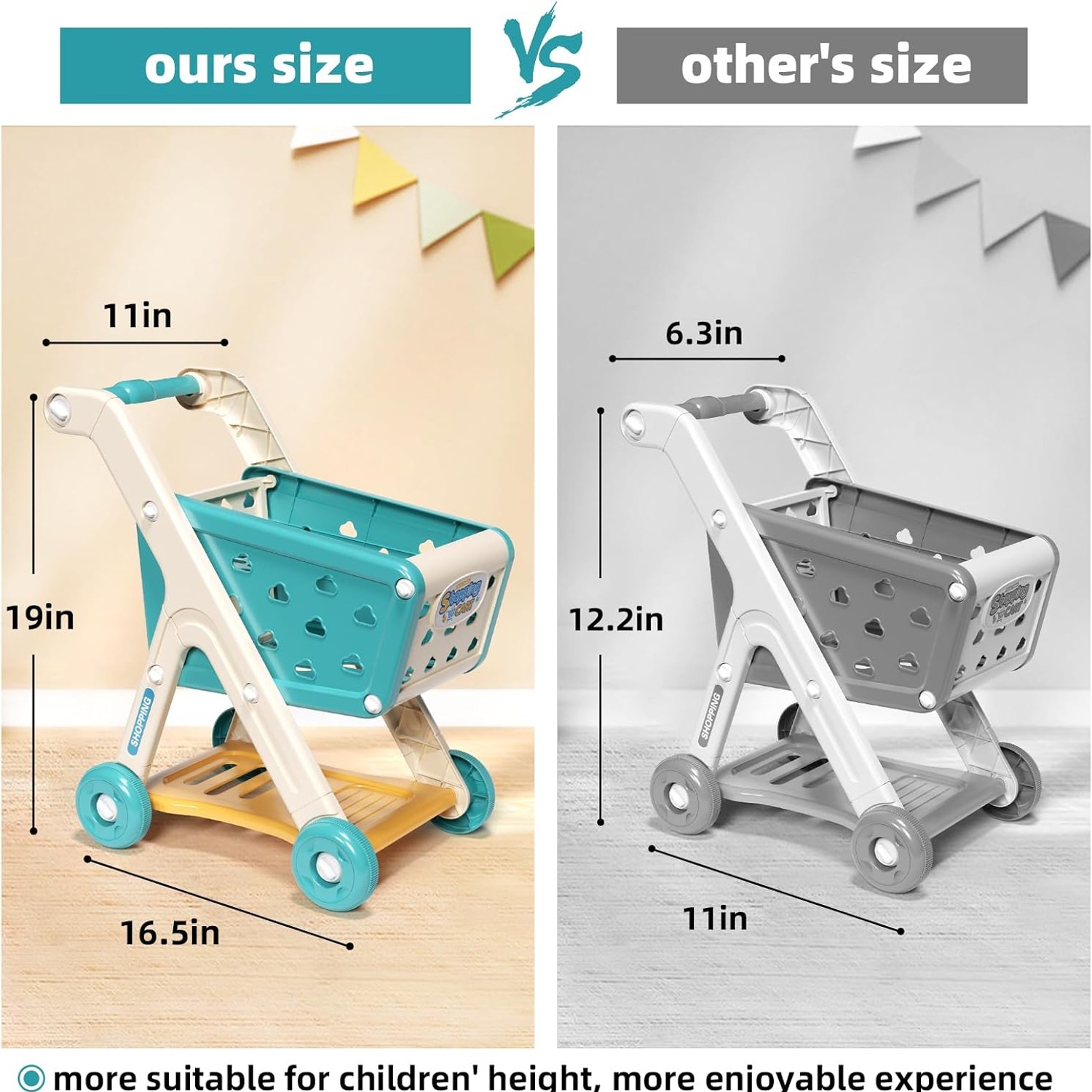 Kids Shopping Trolley Play Set with 102 Pieces