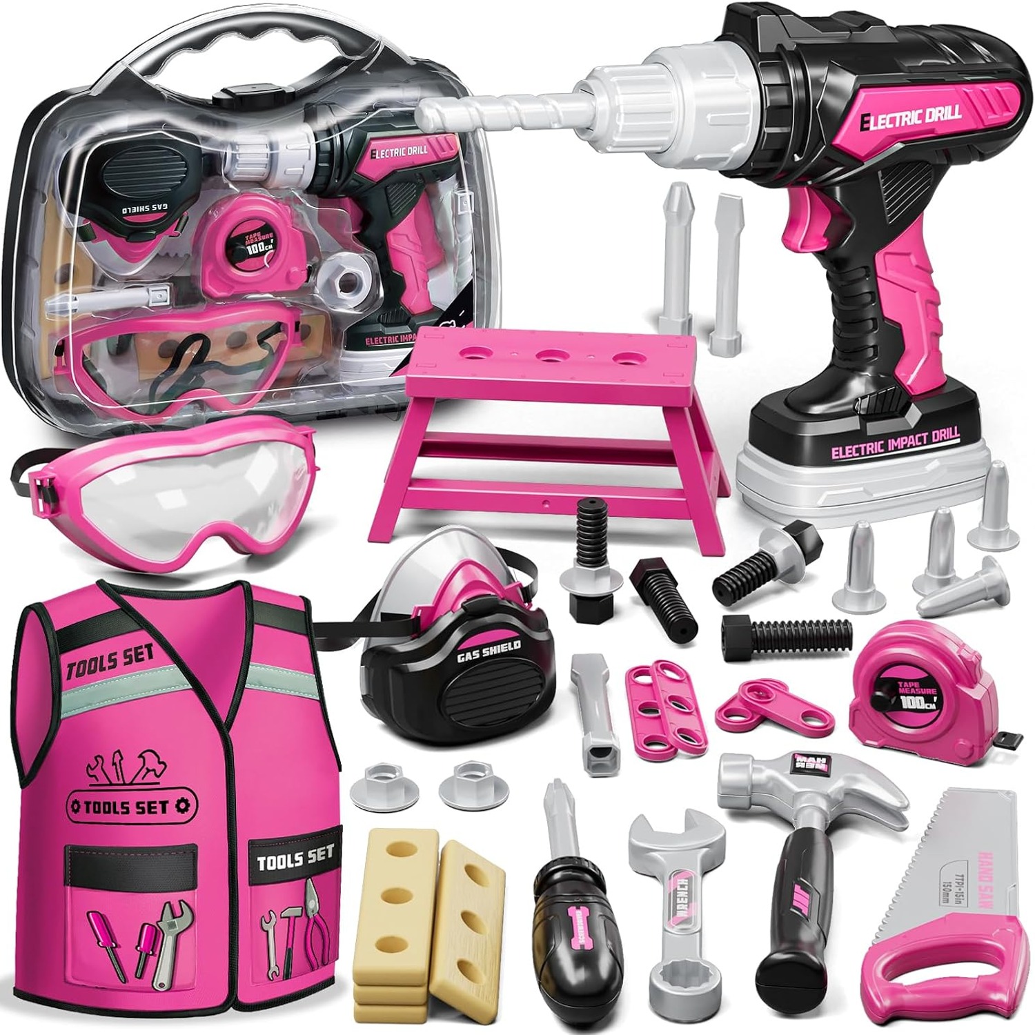 Kids Tool Box with Vest Pretend Play Set