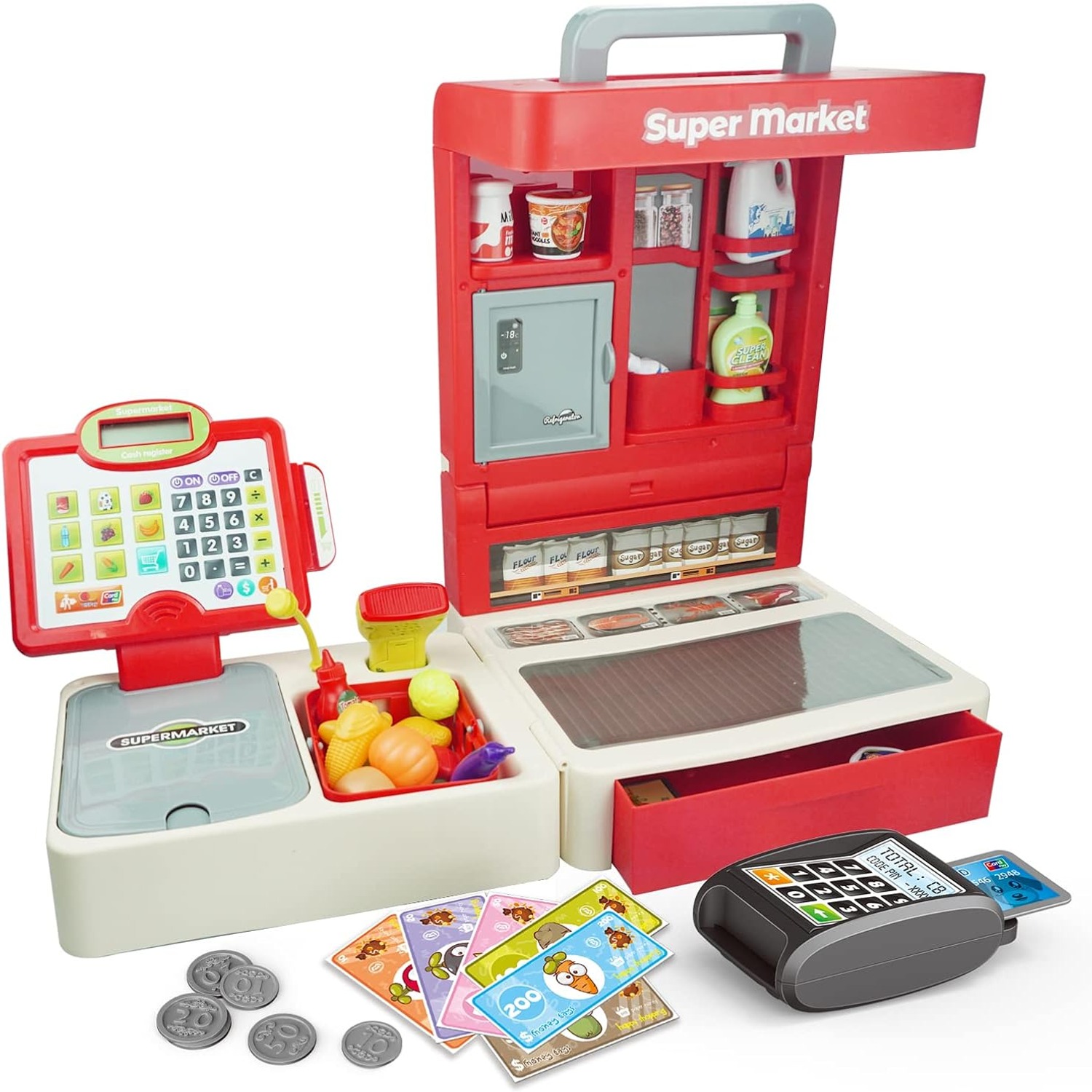 Toy Cash Register with Scanner and Play Shop Set