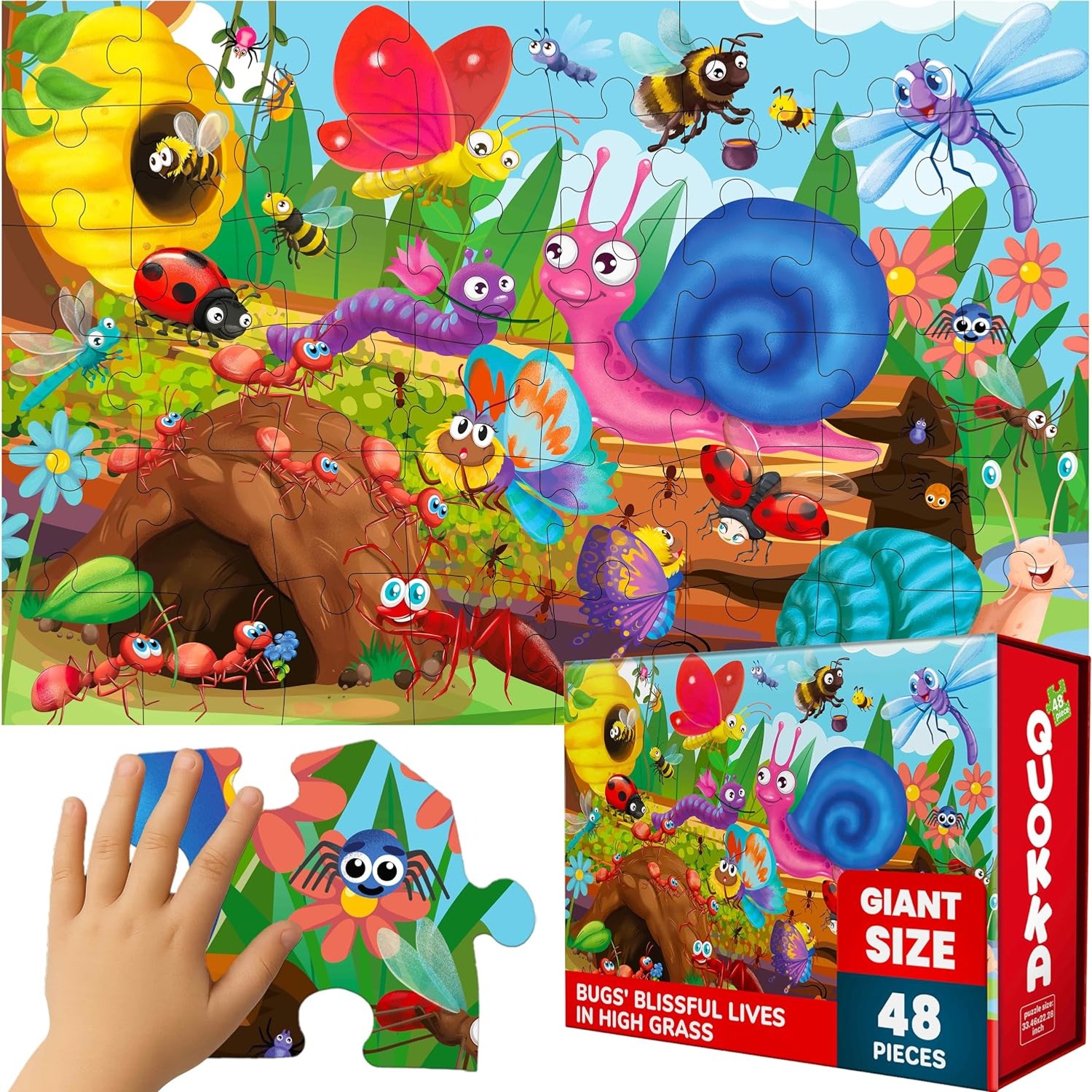 Giant Bugs 48 Piece Floor Puzzle