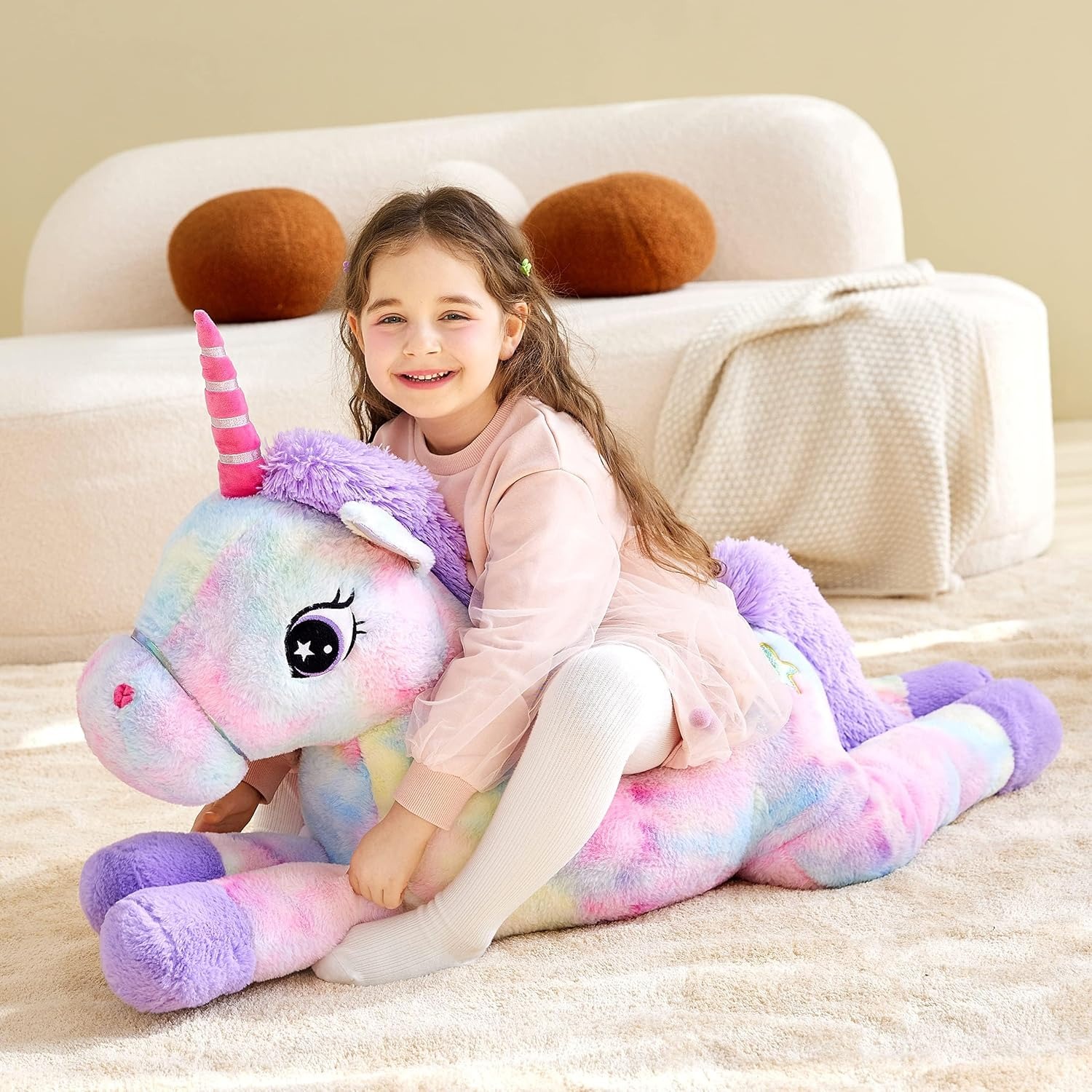 Giant Unicorn Plush 110cm Soft Toy