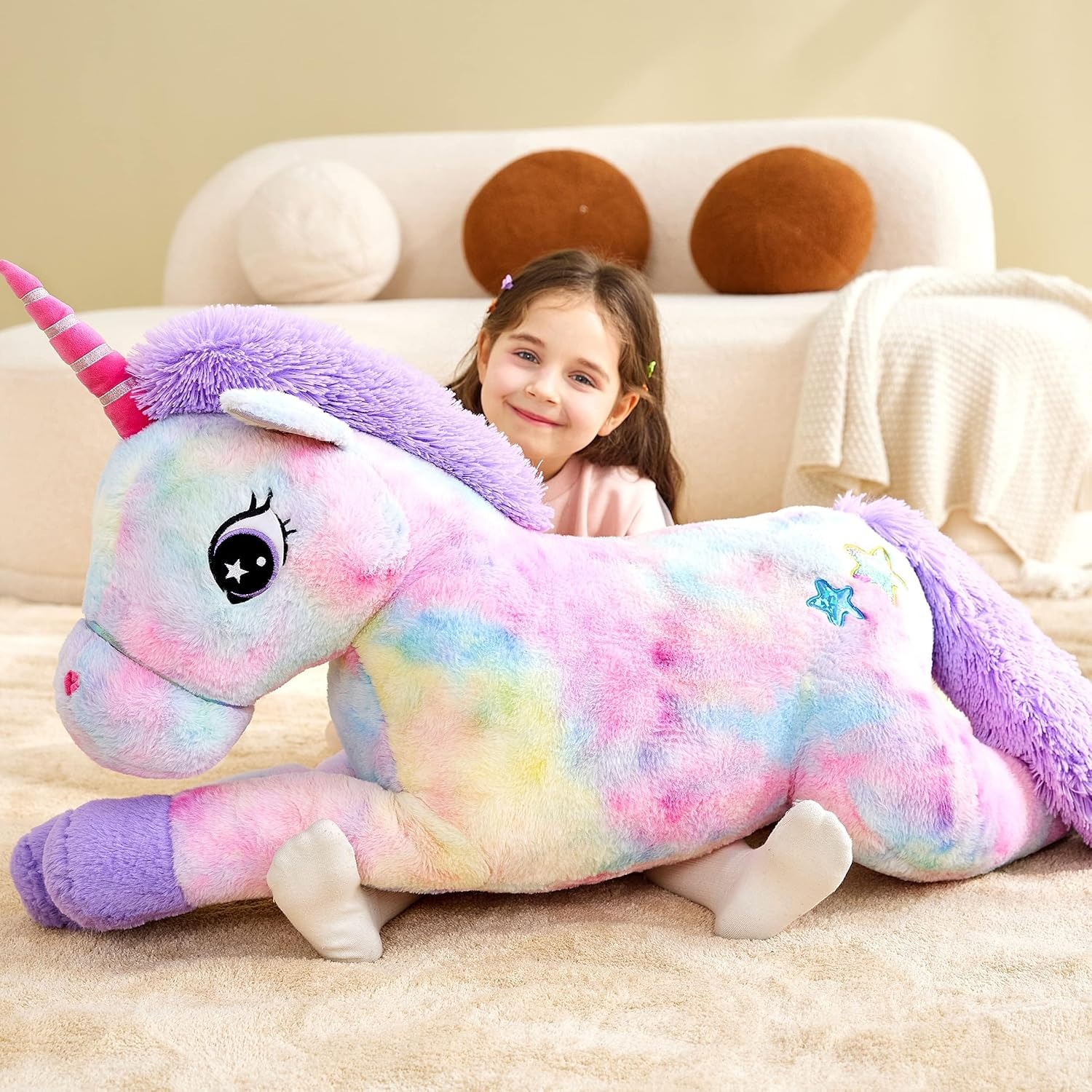 Giant Unicorn Plush 110cm Soft Toy