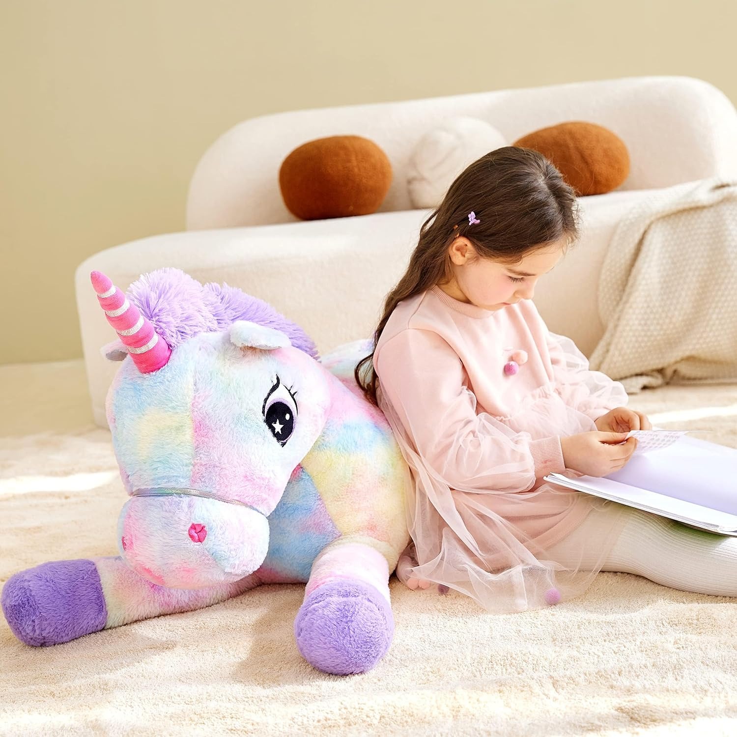 Giant Unicorn Plush 110cm Soft Toy